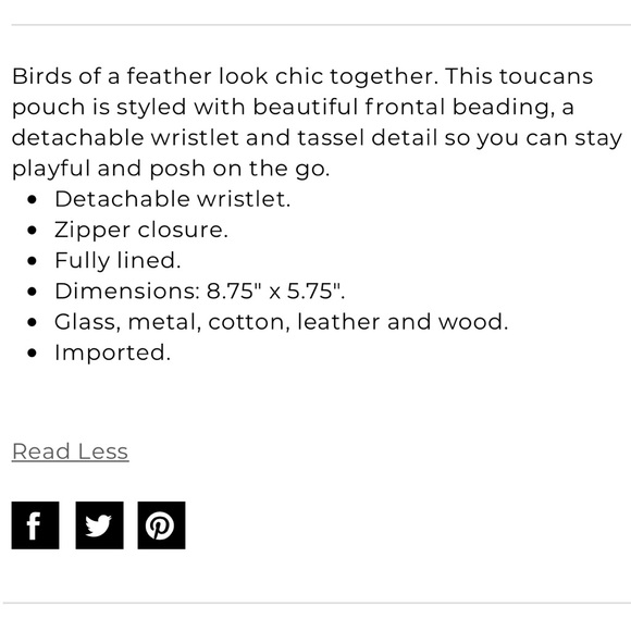 🌊☀️🎋Toucans Beaded Bag LAST ONE! - Picture 5 of 5